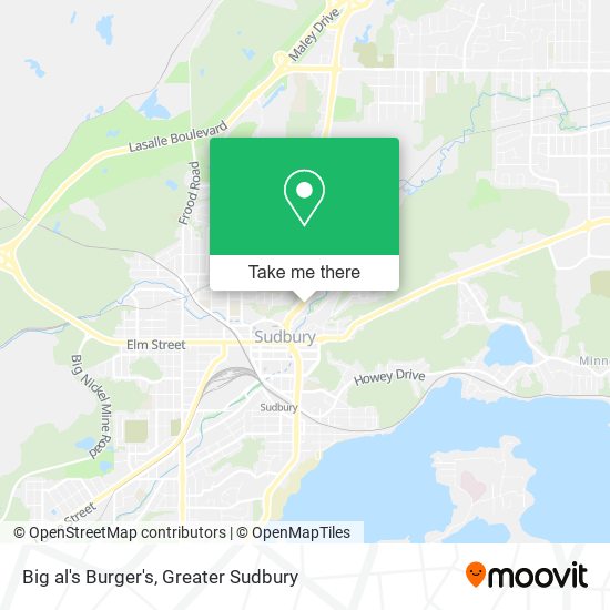 Big al's Burger's map