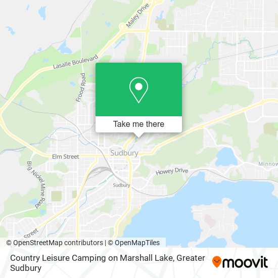 Country Leisure Camping on Marshall Lake map