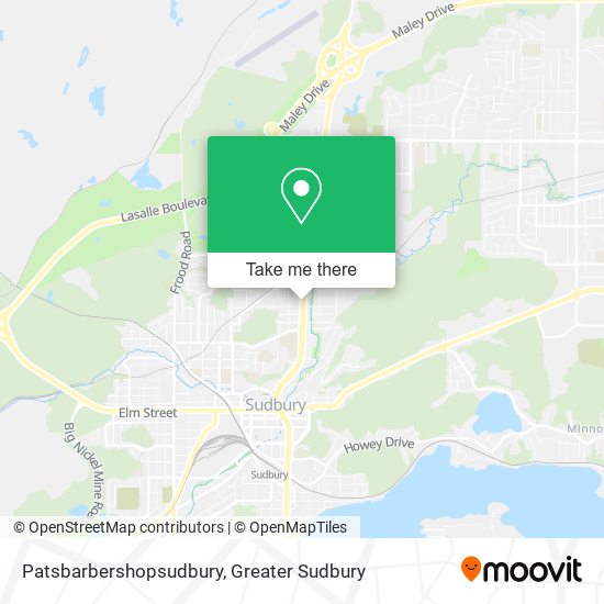 Patsbarbershopsudbury map