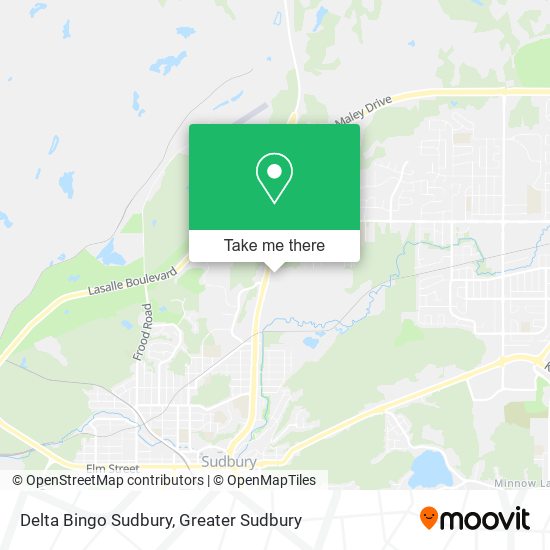 Delta Bingo Sudbury map