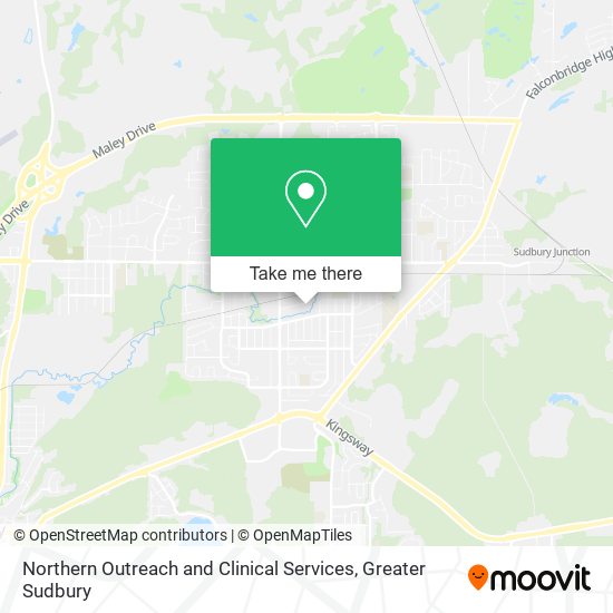 Northern Outreach and Clinical Services map