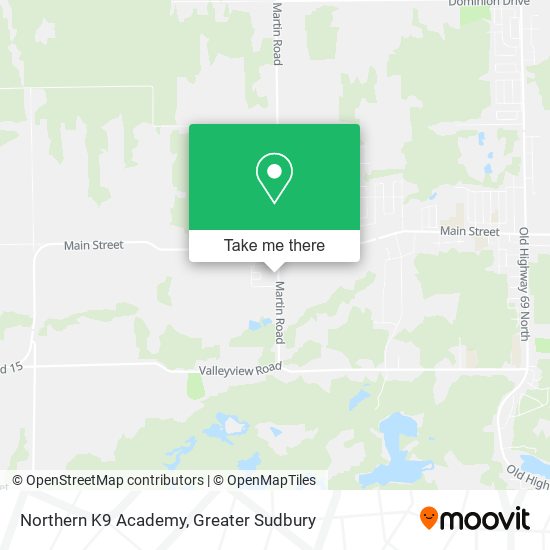 Northern K9 Academy map