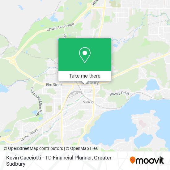 Kevin Cacciotti - TD Financial Planner map