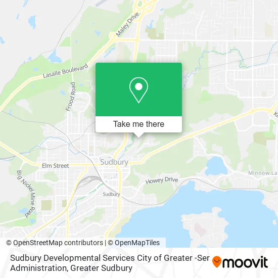 Sudbury Developmental Services City of Greater -Ser Administration map