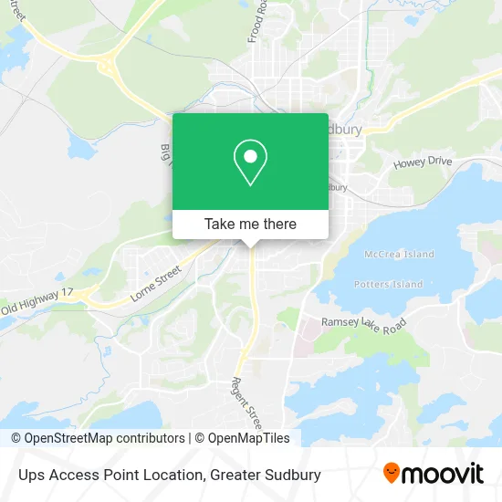 Ups Access Point Location map