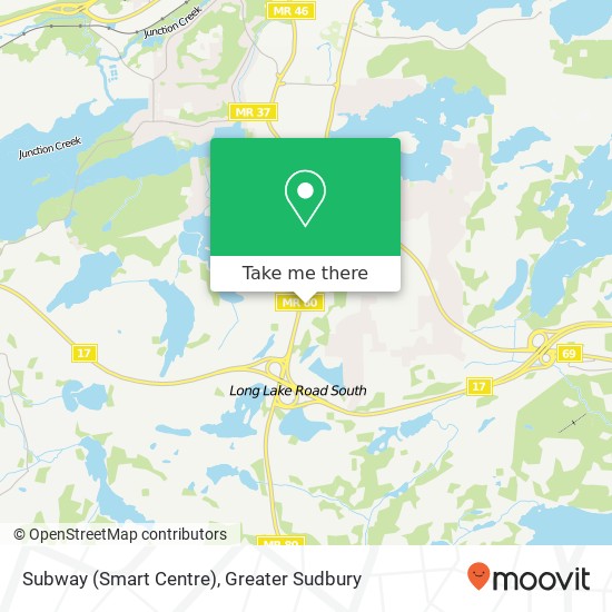 Subway (Smart Centre) map