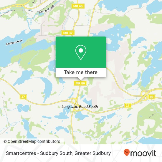 Smartcentres - Sudbury South map