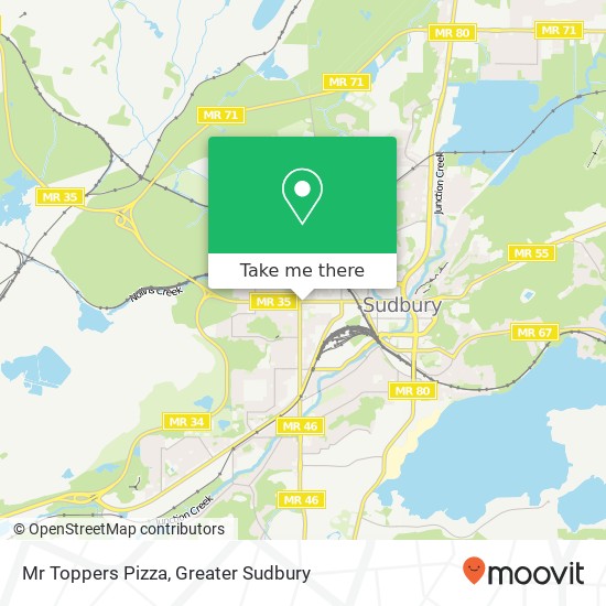 Mr Toppers Pizza, 311 Elm St Greater Sudbury, ON P3C 1V6 map