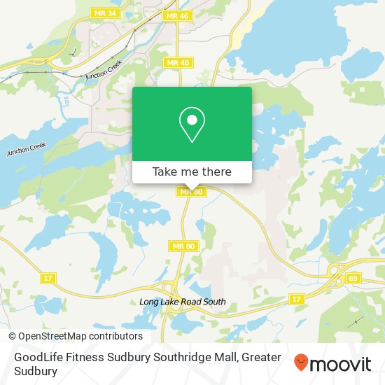 GoodLife Fitness Sudbury Southridge Mall plan