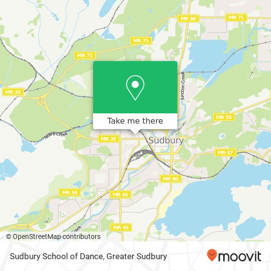 Sudbury School of Dance map