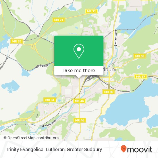 Trinity Evangelical Lutheran map