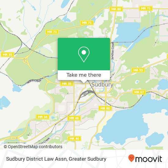 Sudbury District Law Assn map