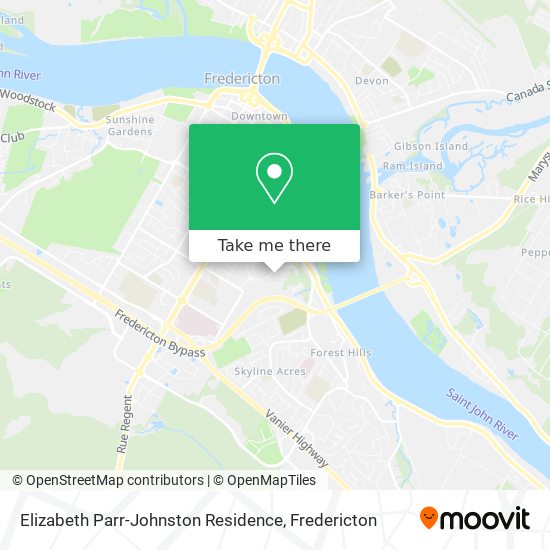 Elizabeth Parr-Johnston Residence map