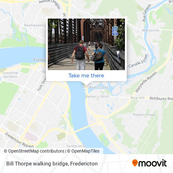 Bill Thorpe walking bridge map
