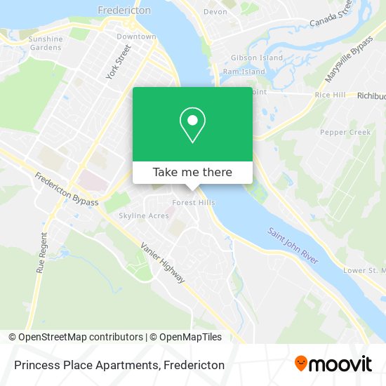 Princess Place Apartments map