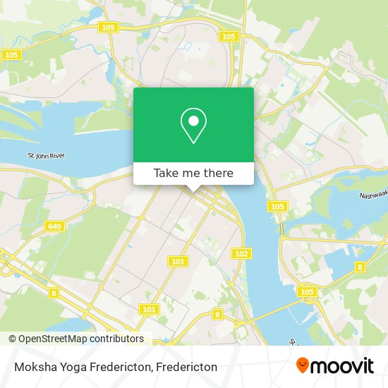 Moksha Yoga Fredericton map