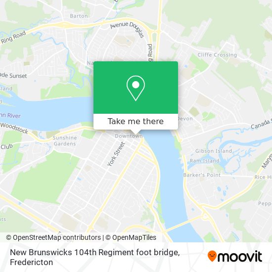 New Brunswicks 104th Regiment foot bridge map