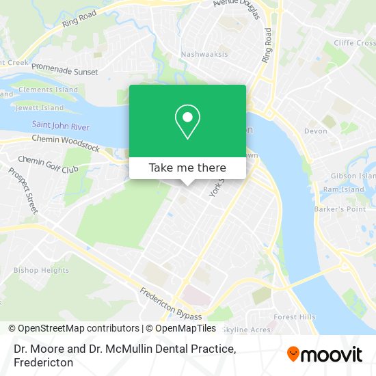 Dr. Moore and Dr. McMullin Dental Practice map