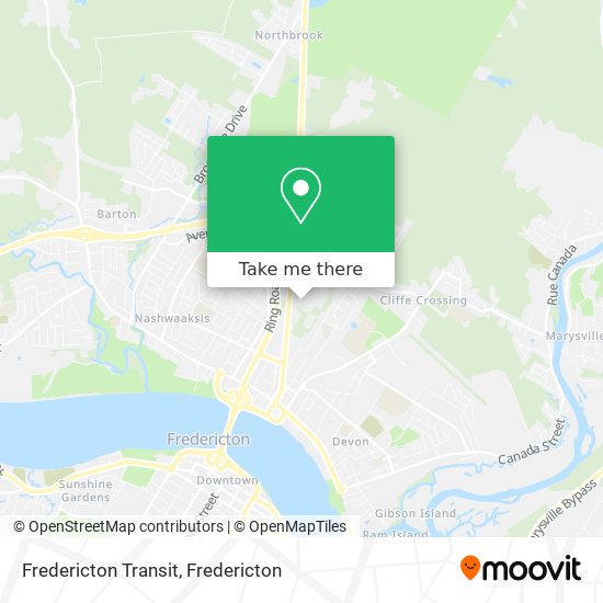 Fredericton Transit map