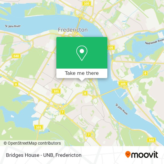 Bridges House - UNB map