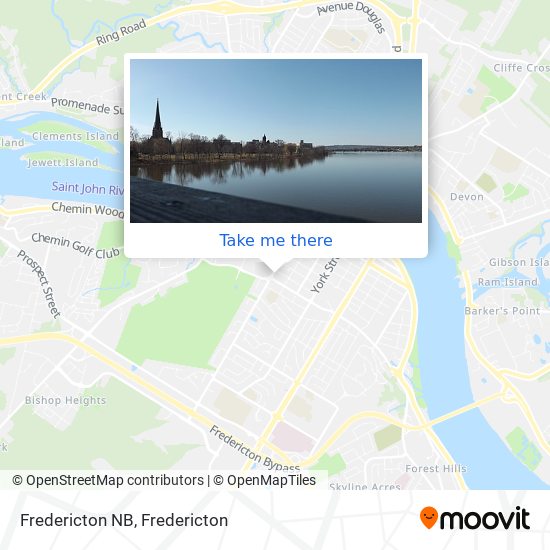 Fredericton NB map