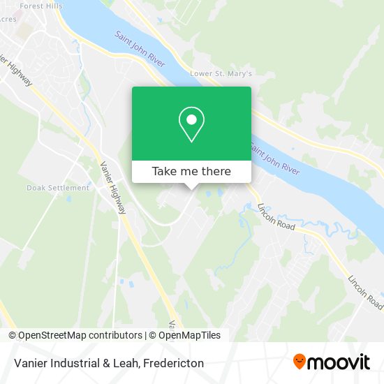 Vanier Industrial & Leah map