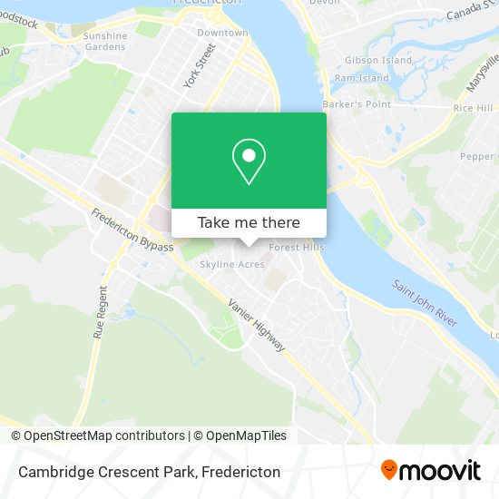 Cambridge Crescent Park map