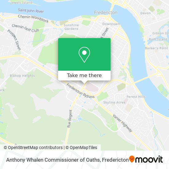 Anthony Whalen Commissioner of Oaths map