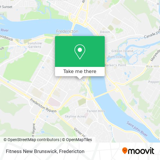 Fitness New Brunswick map