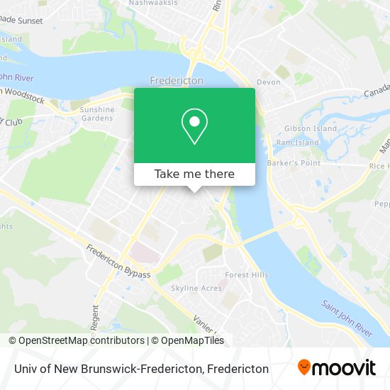 Univ of New Brunswick-Fredericton map