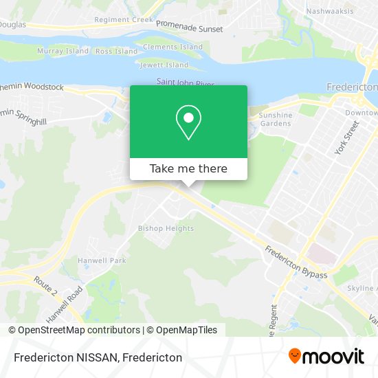 Fredericton NISSAN map