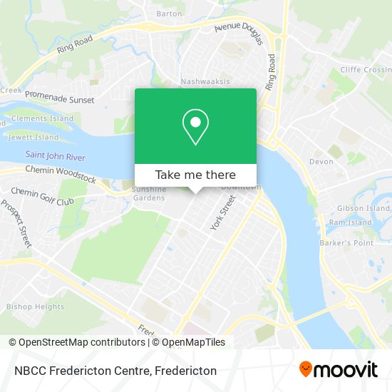 NBCC Fredericton Centre map