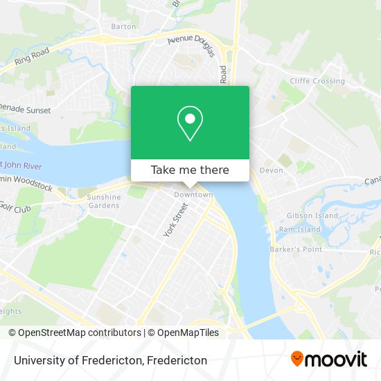 University of Fredericton map