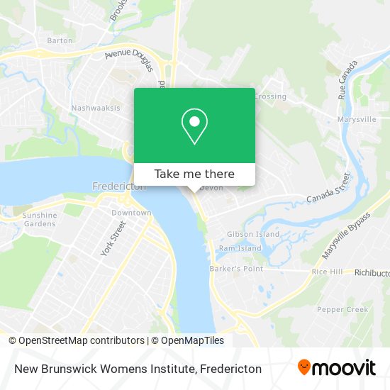 New Brunswick Womens Institute map