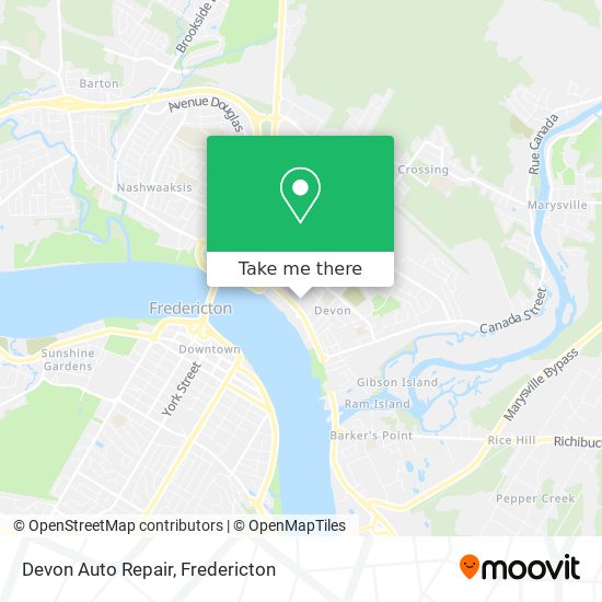 Devon Auto Repair map