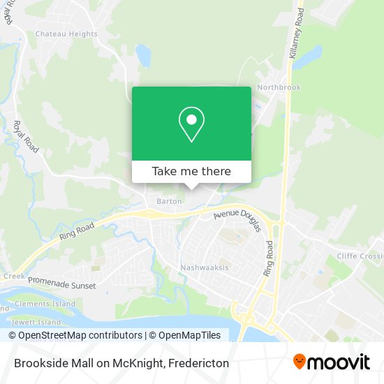 Brookside Mall on McKnight map