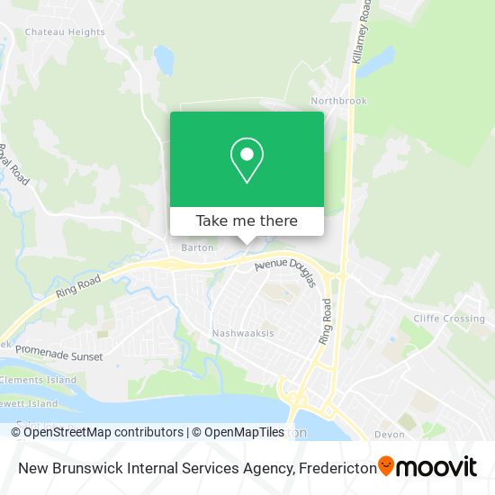 New Brunswick Internal Services Agency map