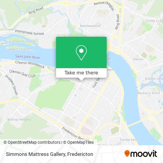 Simmons Mattress Gallery map