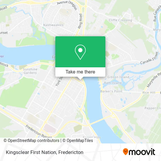 Kingsclear First Nation map