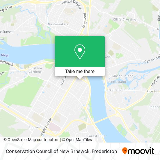 Conservation Council of New Brnswck map
