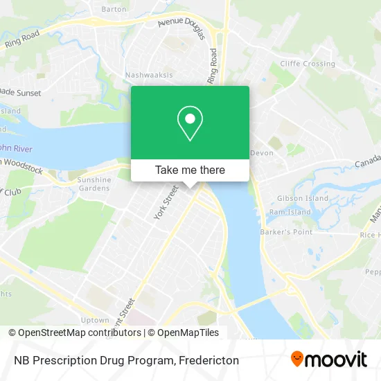 NB Prescription Drug Program map