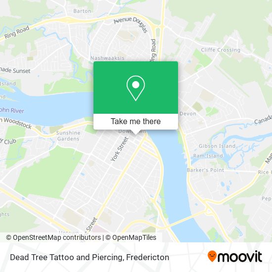 Dead Tree Tattoo and Piercing map