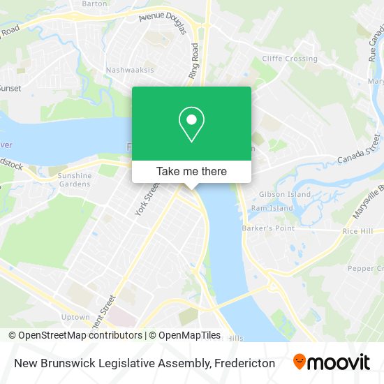 New Brunswick Legislative Assembly map