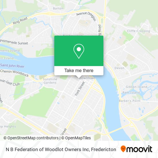 N B Federation of Woodlot Owners Inc map