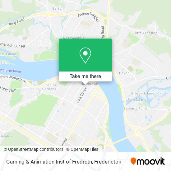 Gaming & Animation Inst of Fredrctn map