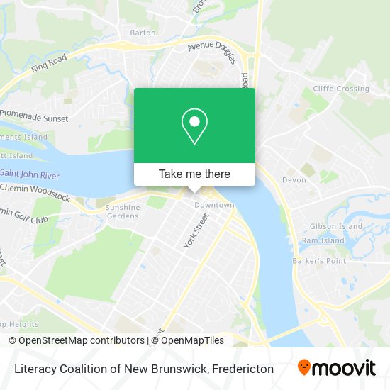 Literacy Coalition of New Brunswick map