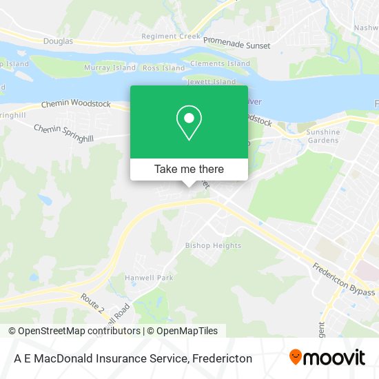 A E MacDonald Insurance Service map