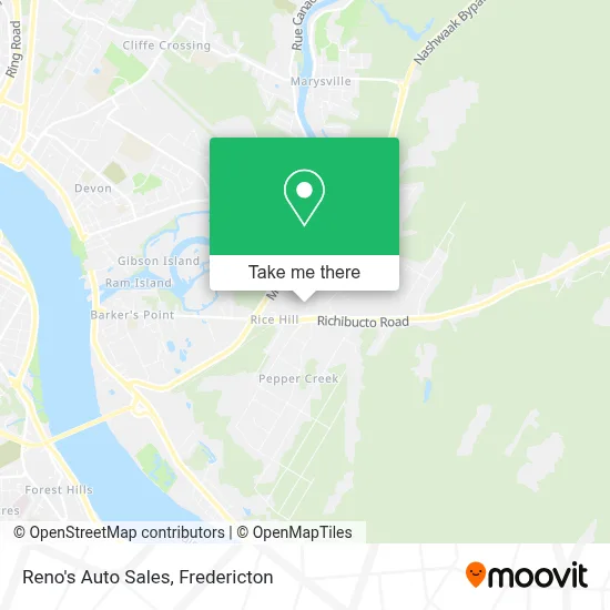 Reno's Auto Sales map