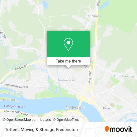 Totten's Moving & Storage map