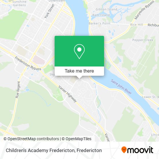 Children's Academy Fredericton map